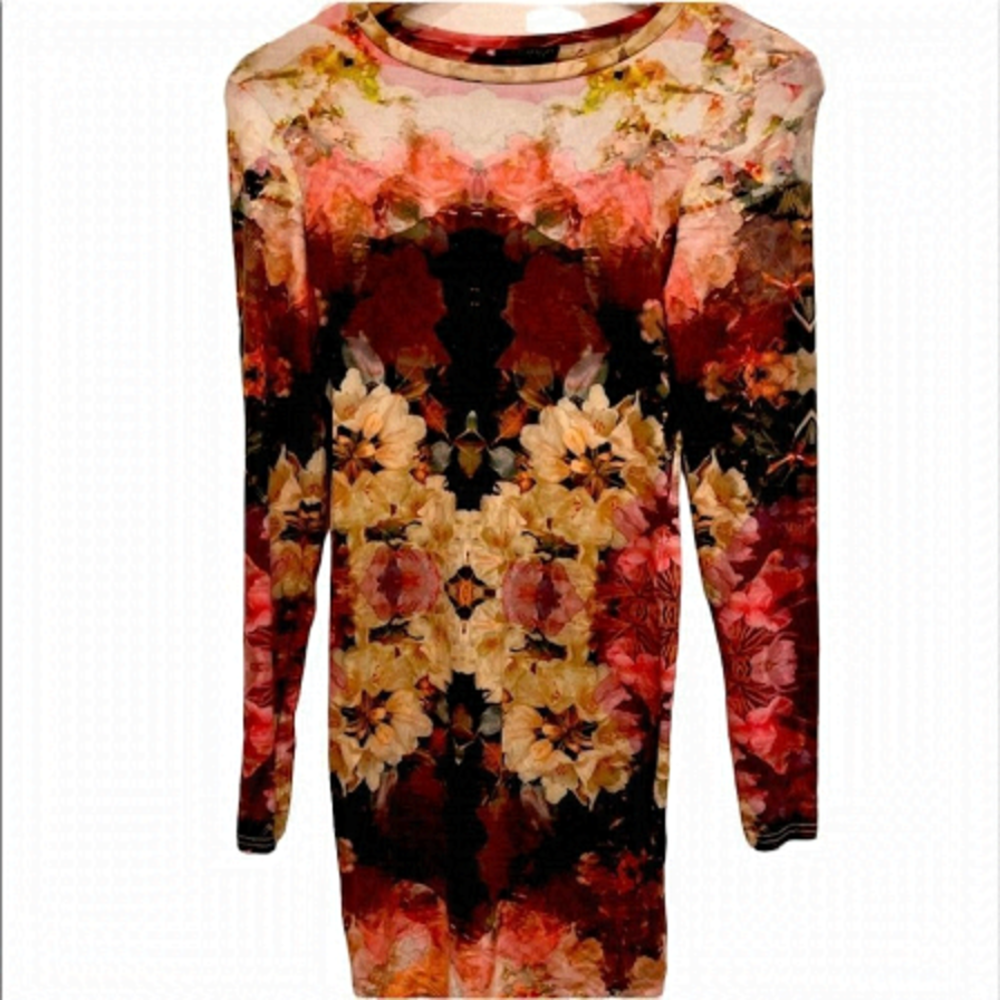 2/40$ - Topshop dress floral long sleeve size 4